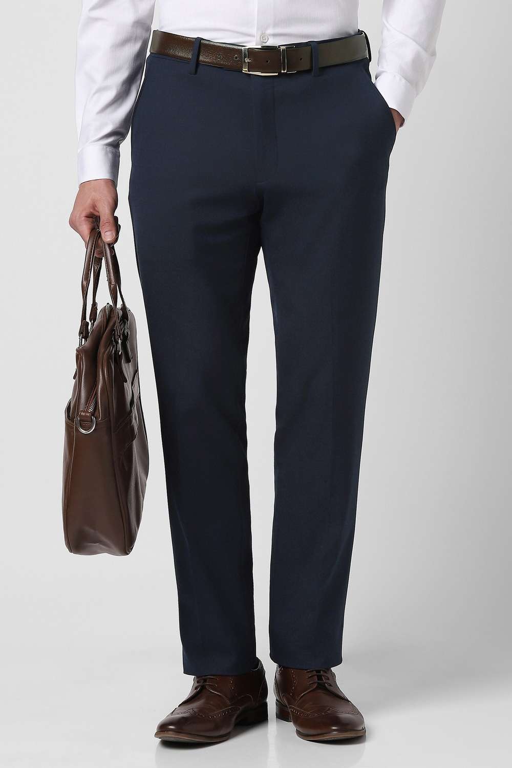 Textured-Blended-Fabric-Slim-Fit-Men-s-Formal-Trousers
