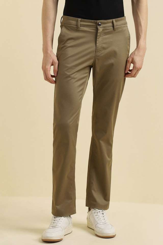 Solid-Cotton-Blend-Regular-Fit-Men-s-Formal-Wear-Trousers
