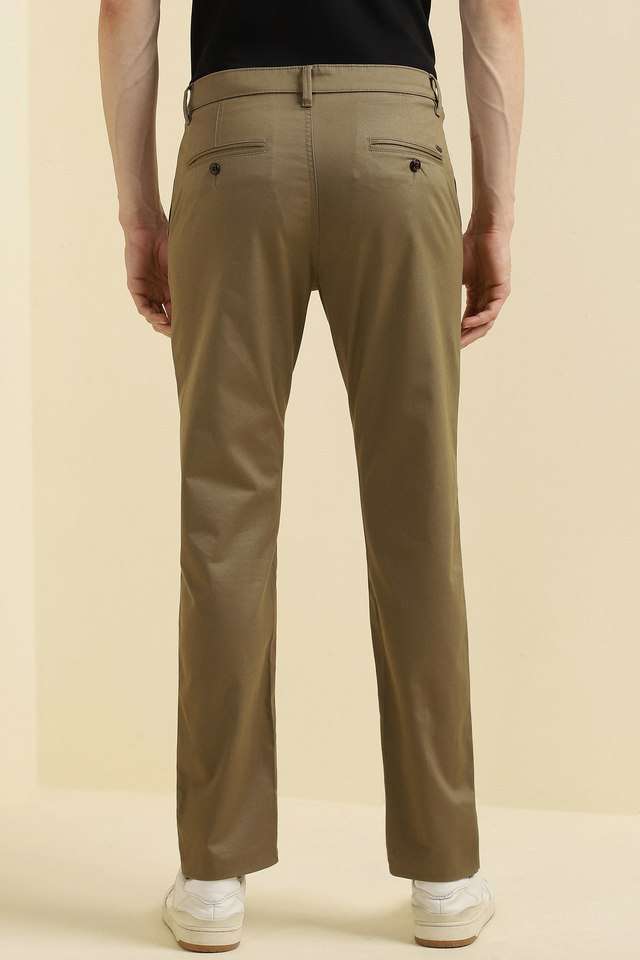 Solid-Cotton-Blend-Regular-Fit-Men-s-Formal-Wear-Trousers