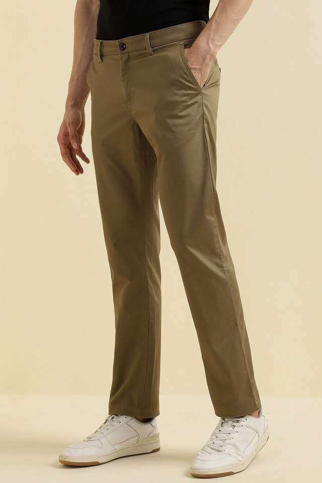 Solid-Cotton-Blend-Regular-Fit-Men-s-Formal-Wear-Trousers