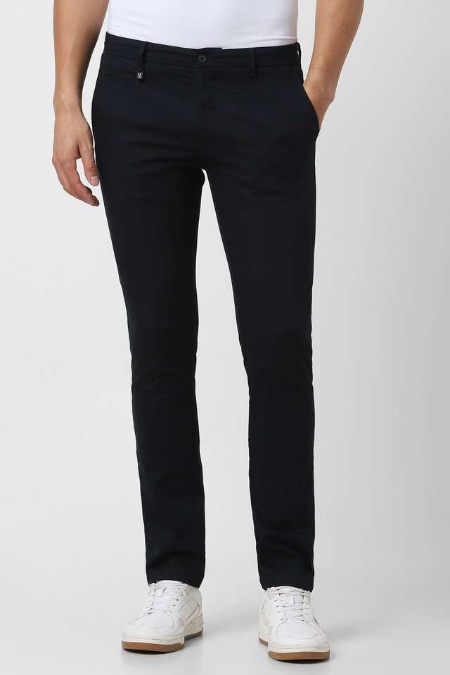 Textured-Cotton-Blend-Regular-Fit-Men-s-Formal-Wear-Trousers