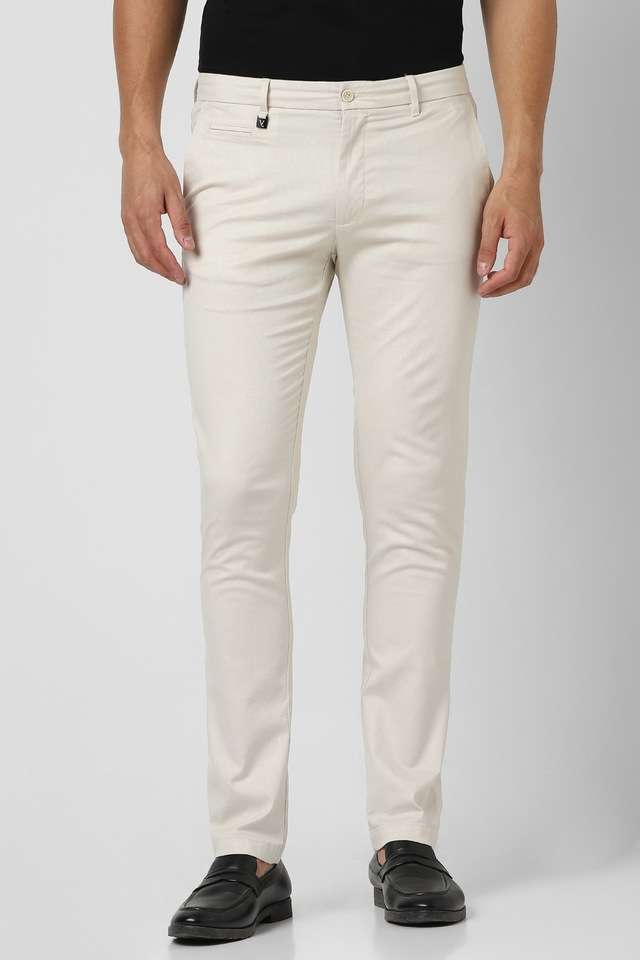 Textured-Cotton-Blend-Regular-Fit-Men-s-Formal-Wear-Trousers