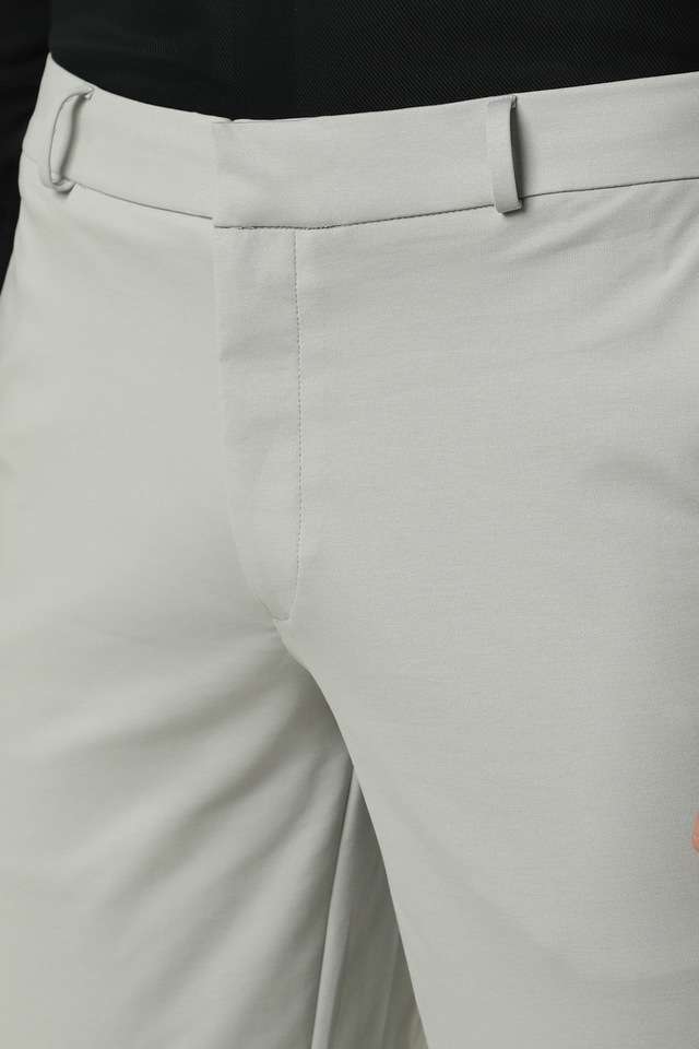 Solid-Blended-Fabric-Skinny-Fit-Men-s-Formal-Wear-Trousers