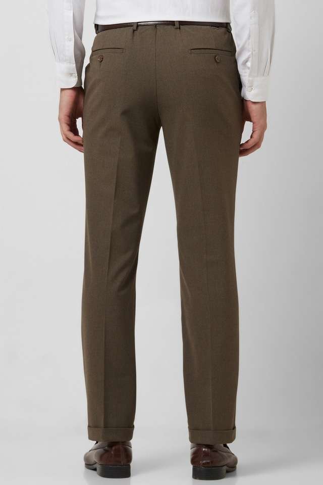 Solid-Blended-Fabric-Skinny-Fit-Men-s-Formal-Wear-Trousers