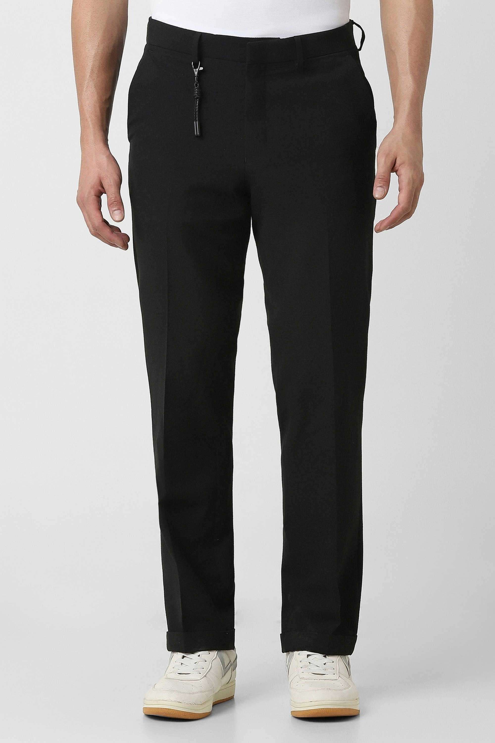 Solid-Blended-Fabric-Round-Neck-Men-s-T-Shirt