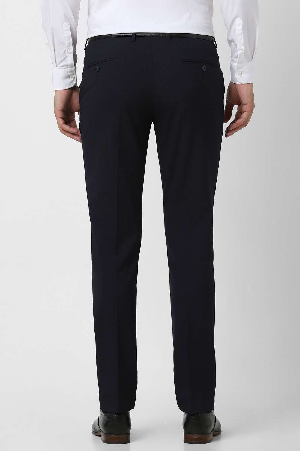 Solid-Blended-Fabric-Slim-Fit-Men-Trousers