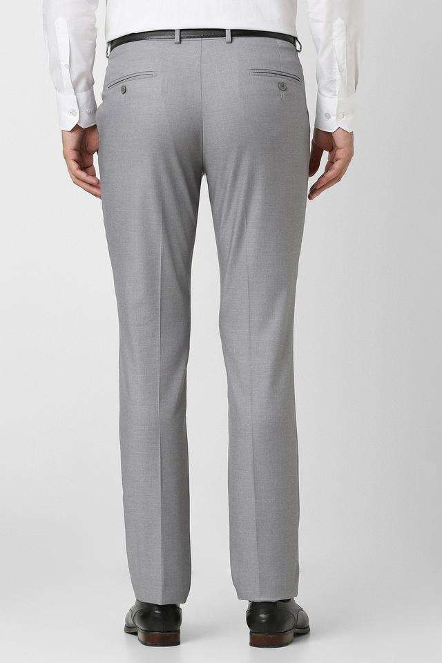 Solid-Blended-Fabric-Slim-Fit-Men-s-Formal-Wear-Trousers