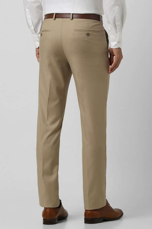 Solid-Blended-Fabric-Slim-Fit-Men-s-Formal-Wear-Trousers