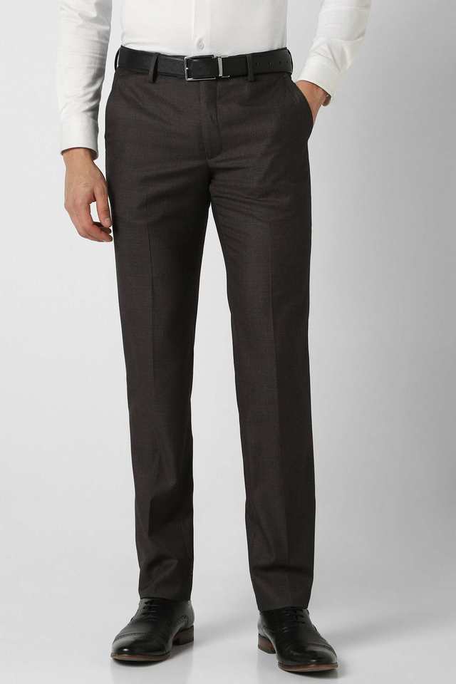 Solid-Blended-Fabric-Slim-Fit-Men-s-Formal-Trousers