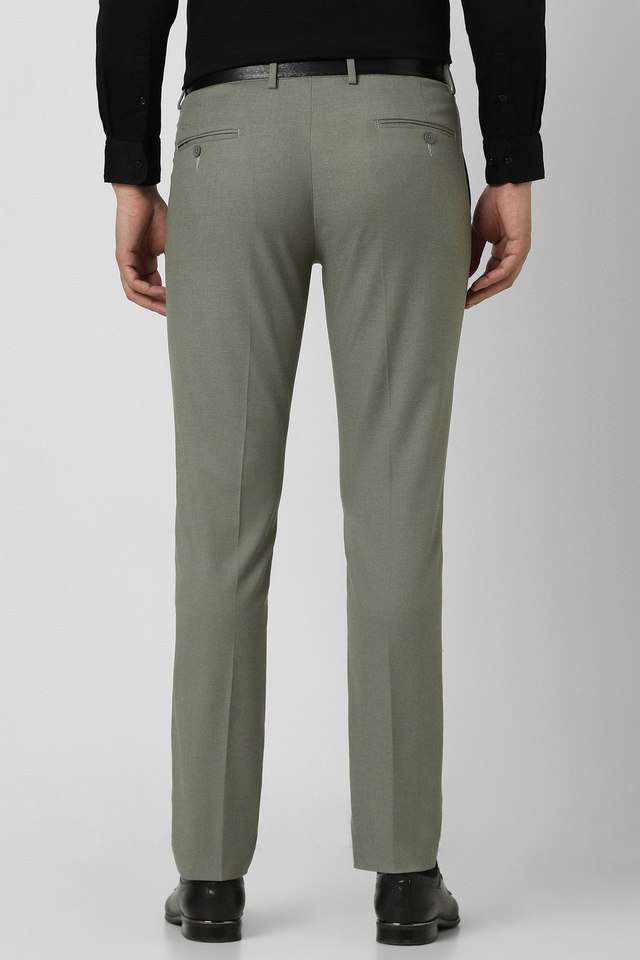 Solid-Blended-Fabric-Slim-Fit-Men-s-Formal-Wear-Trousers