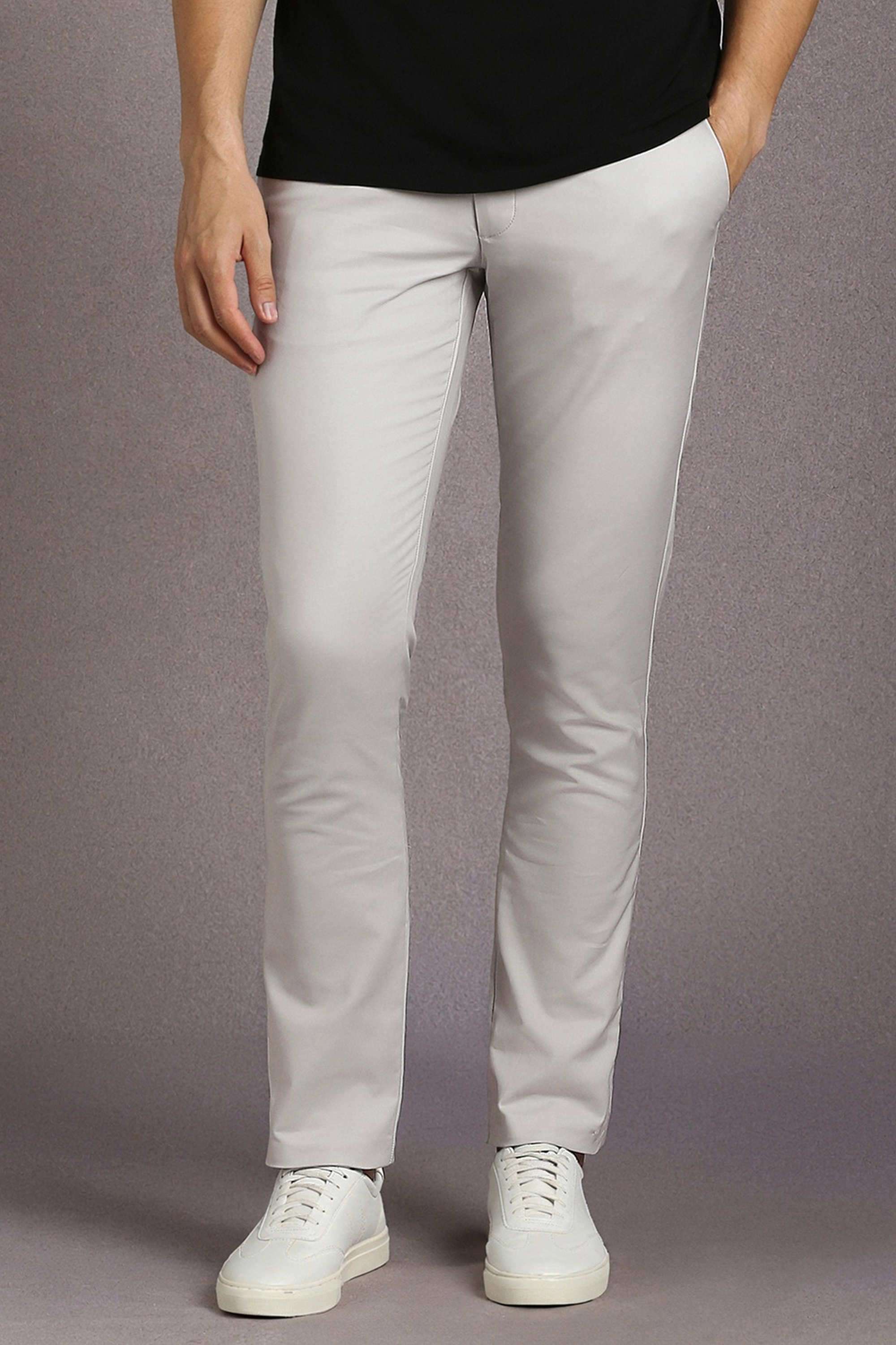 Solid-Cotton-Blend-Slim-Fit-Men-s-Casual-Wear-Trousers