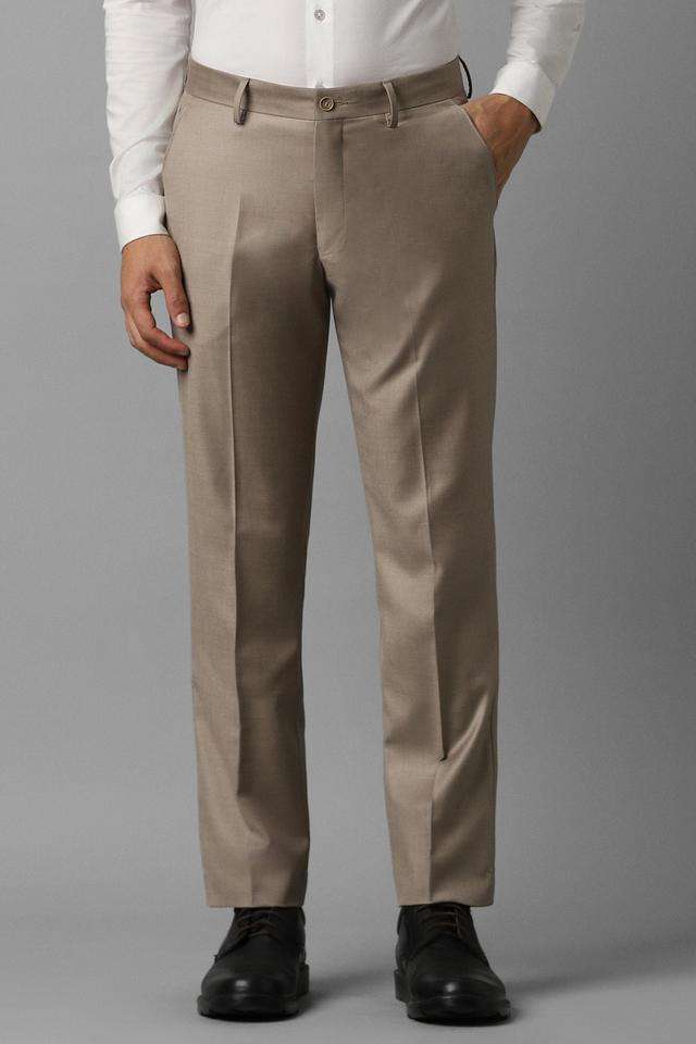 Checks-Blended-Fabric-Slim-Fit-Men-s-Formal-Wear-Trousers