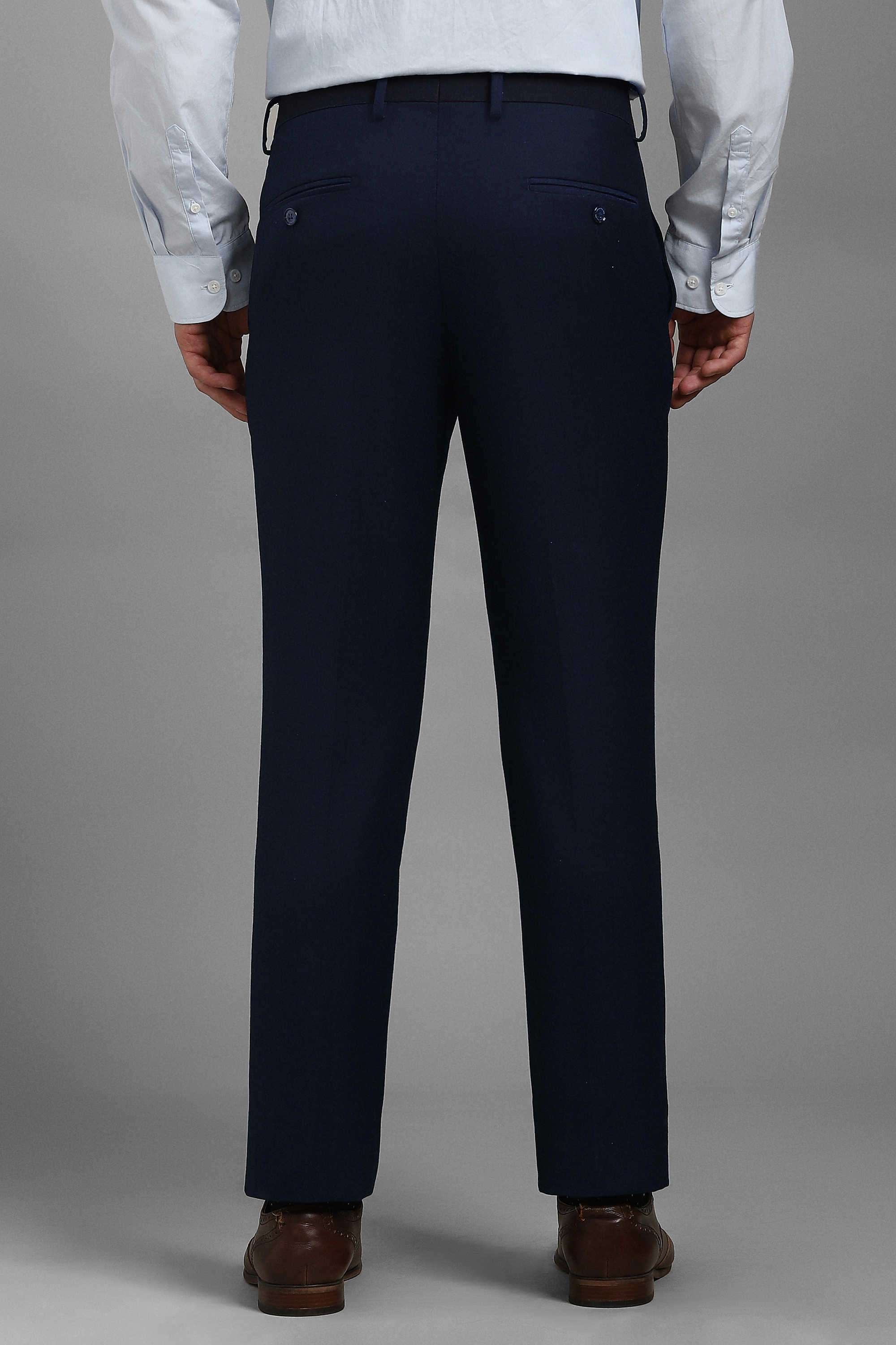 Checks-Polyester-Blend-Slim-Fit-Men-s-Formal-Wear-Trousers