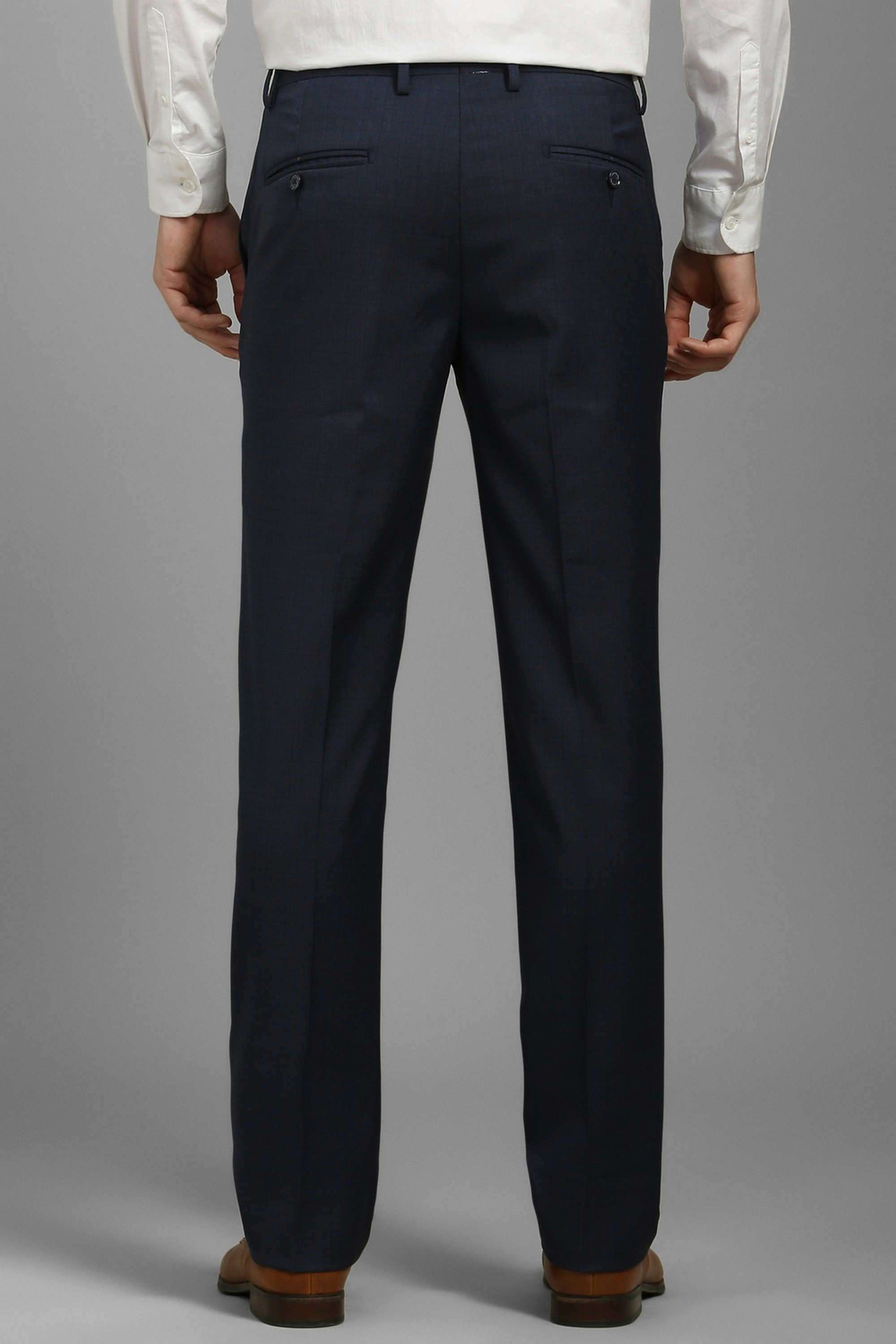 Textured-Polyester-Blend-Slim-Fit-Men-s-Formal-Wear-Trousers