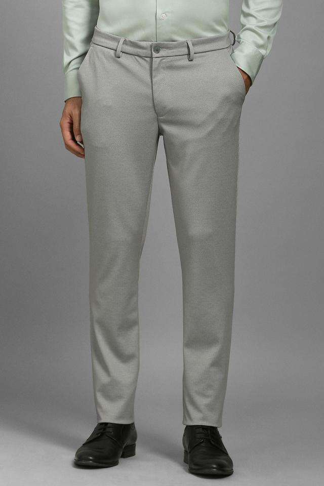 Textured-Polyester-Blend-Tapered-Fit-Men-s-Formal-Wear-Trousers