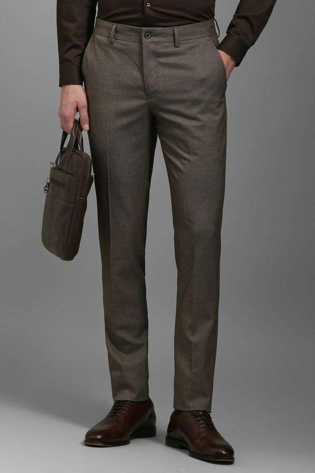 Textured-Blended-Fabric-Tapered-Fit-Men-s-Formal-Wear-Trousers