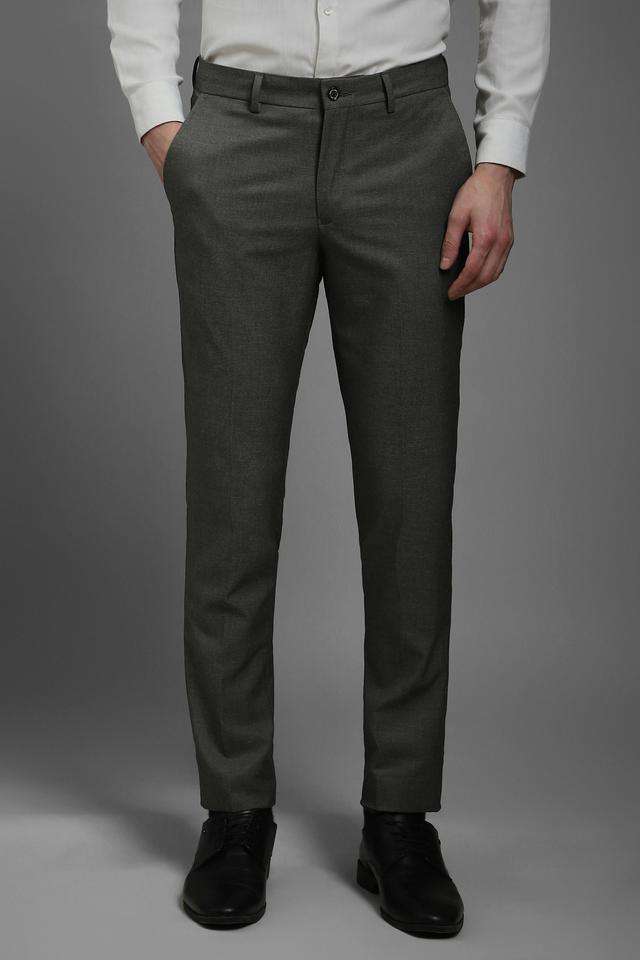 Textured-Polyester-Tapered-Fit-Men-s-Formal-Wear-Trousers