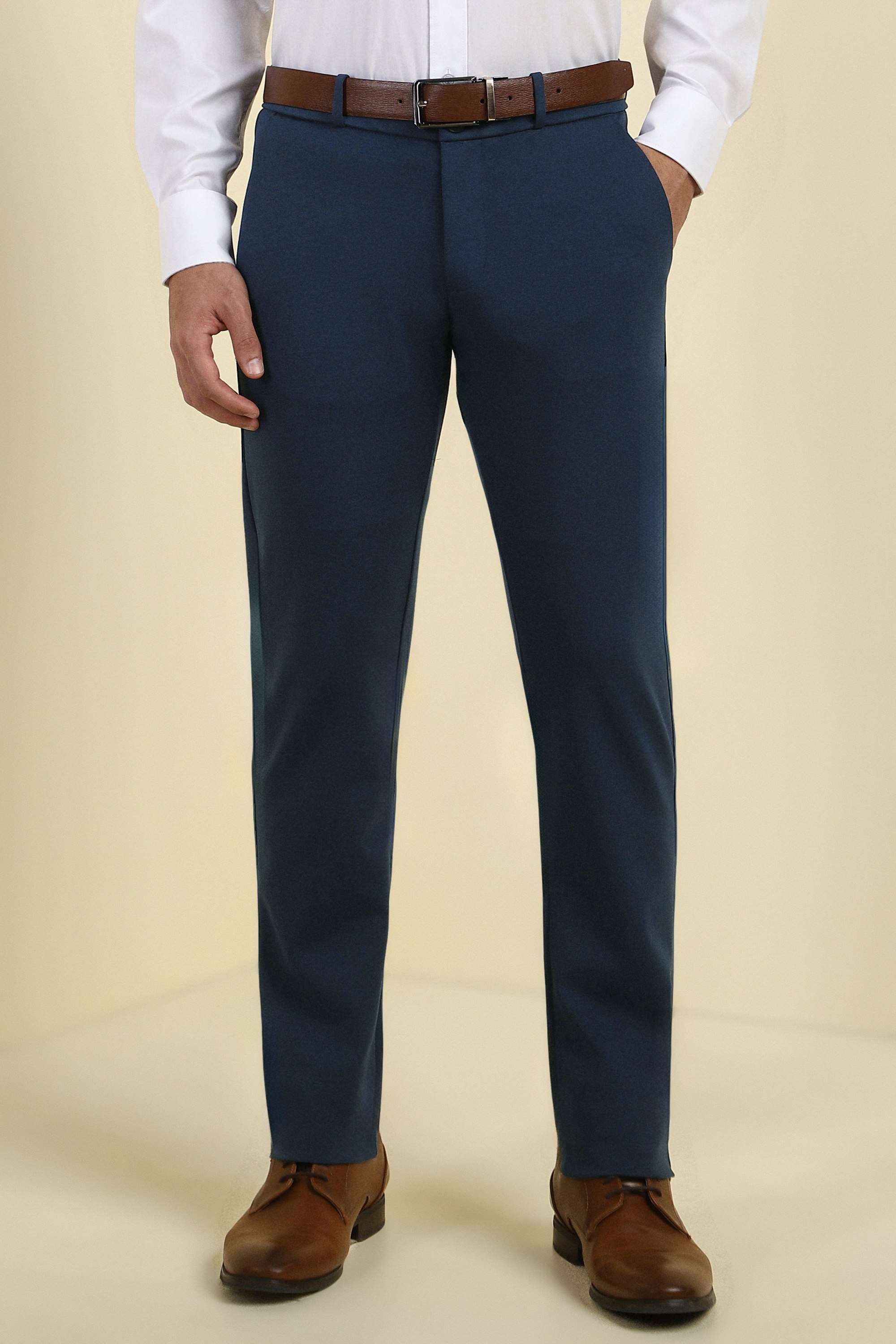 Textured-Polyester-Cotton-Slim-Fit-Men-s-Trousers