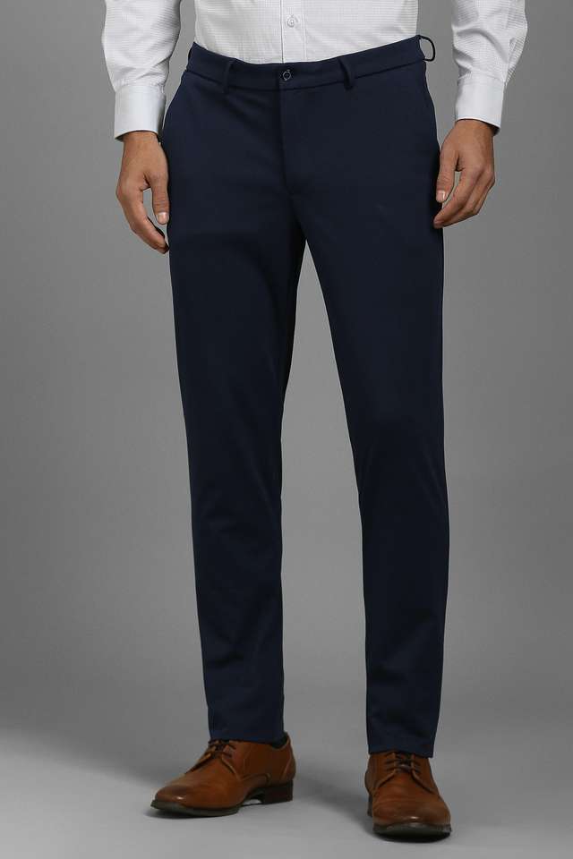 Solid-Blended-Fabric-Slim-Fit-Men-s-Formal-Wear-Trousers