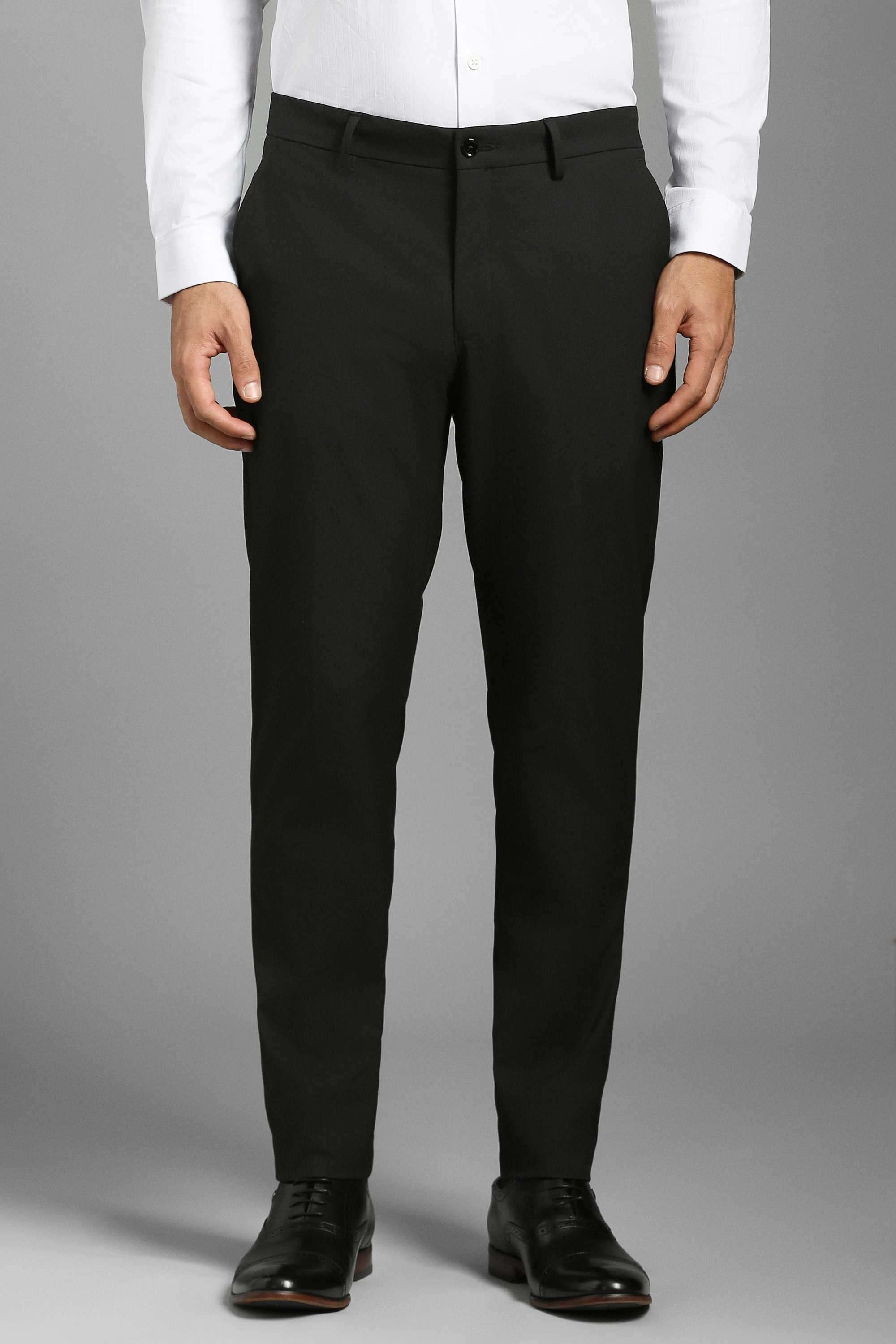 Solid-Blended-Fabric-Slim-Fit-Men-s-Formal-Wear-Trousers