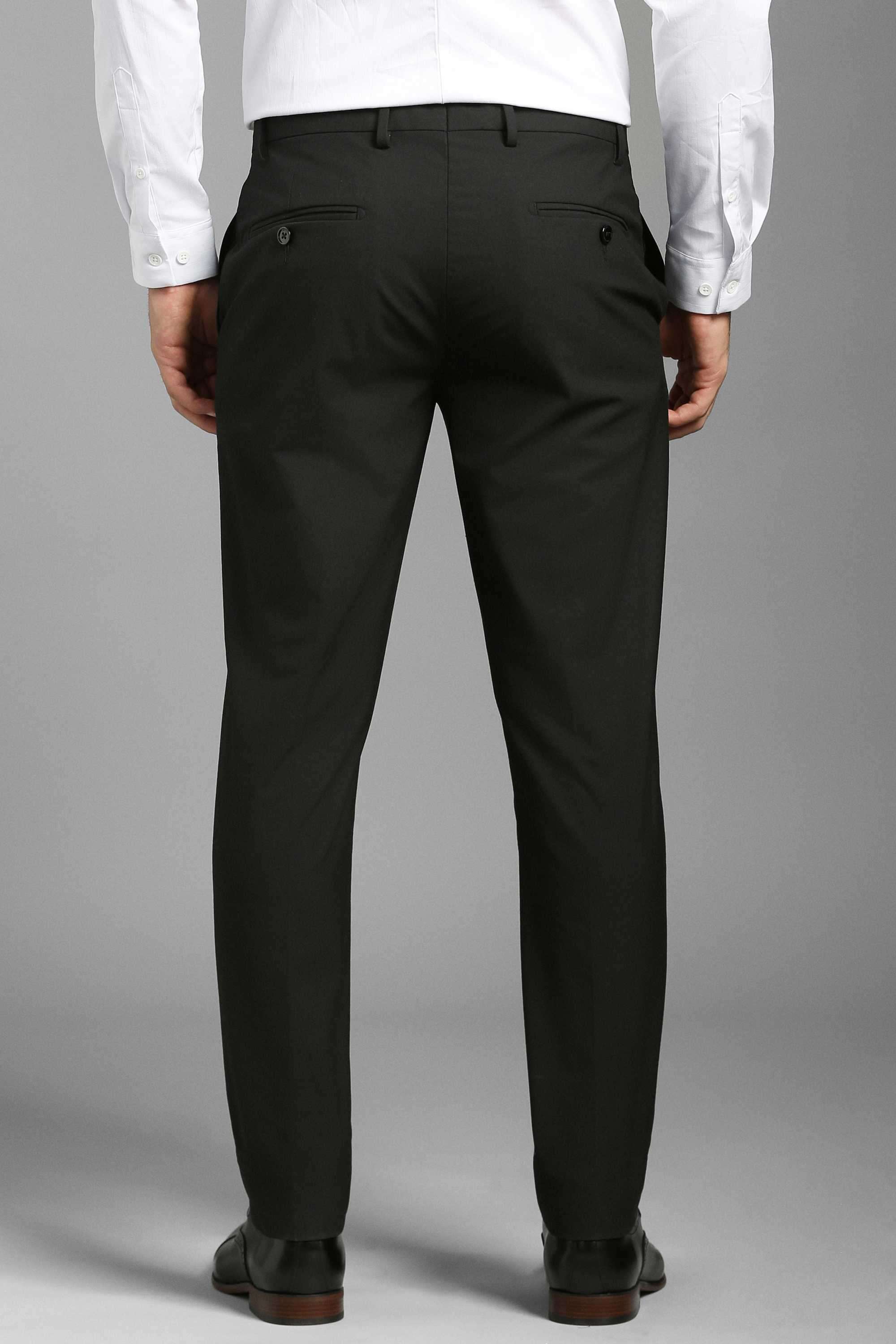 Solid-Blended-Fabric-Slim-Fit-Men-s-Formal-Wear-Trousers