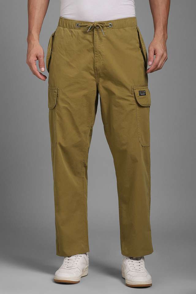 Solid-Cotton-Relaxed-Fit-Men-s-Casual-Wear-Trousers