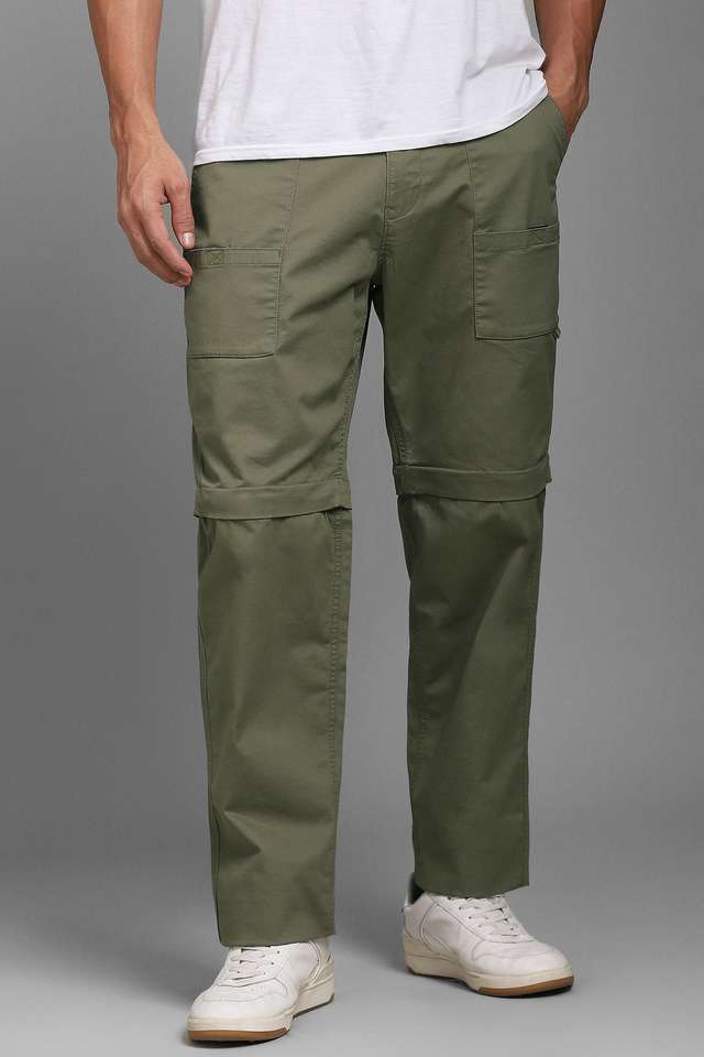 Solid-Cotton-Blend-Relaxed-Fit-Men-s-Casual-Wear-Trousers