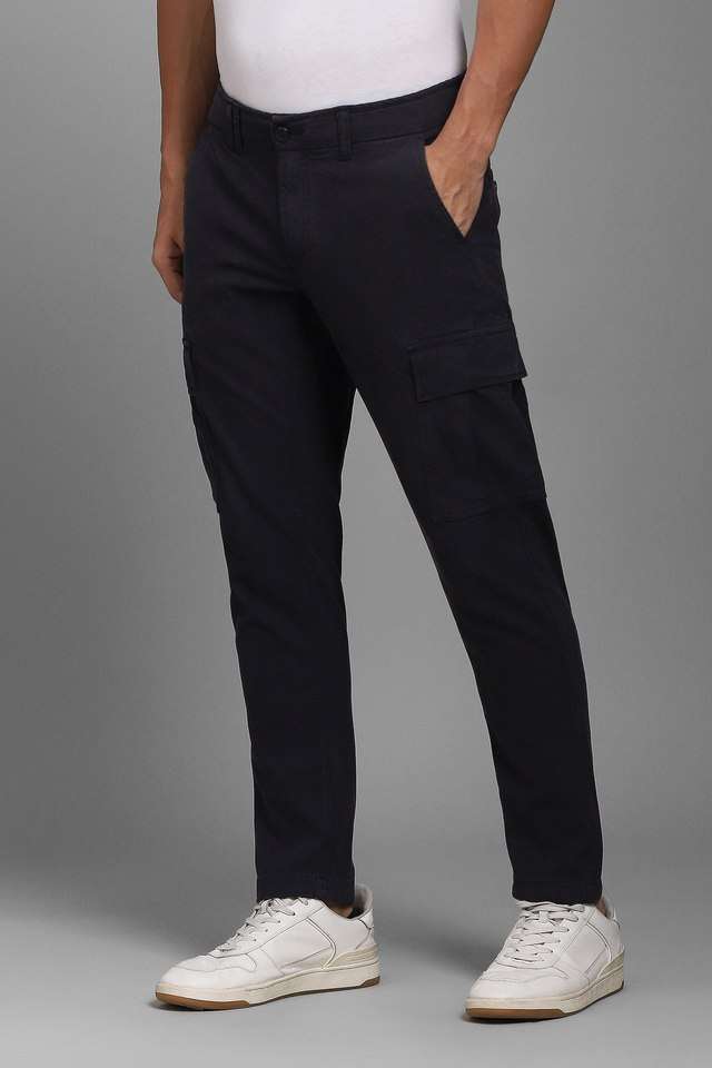 Solid-Cotton-Blend-Regular-Fit-Men-s-Casual-Wear-Trousers