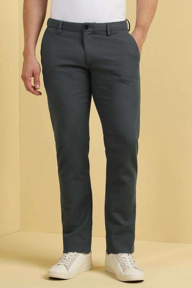 Solid-Cotton-Blend-Super-Slim-Fit-Men-s-Formal-Wear-Trousers
