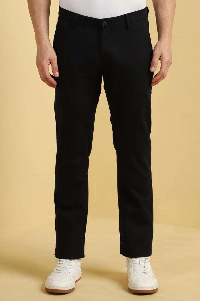 Solid-Cotton-Blend-Super-Slim-Fit-Men-s-Formal-Wear-Trousers