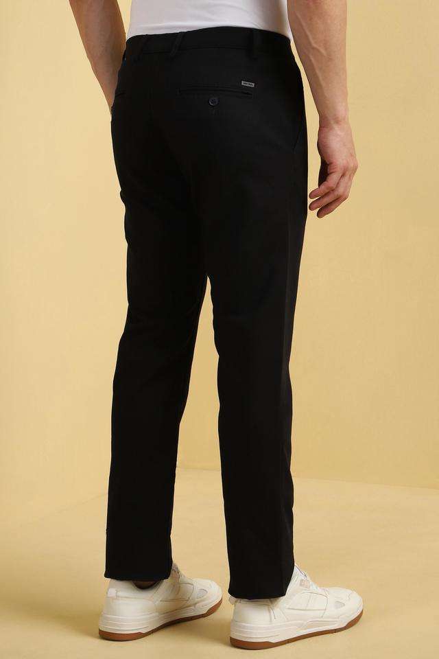 Solid-Cotton-Blend-Super-Slim-Fit-Men-s-Formal-Wear-Trousers