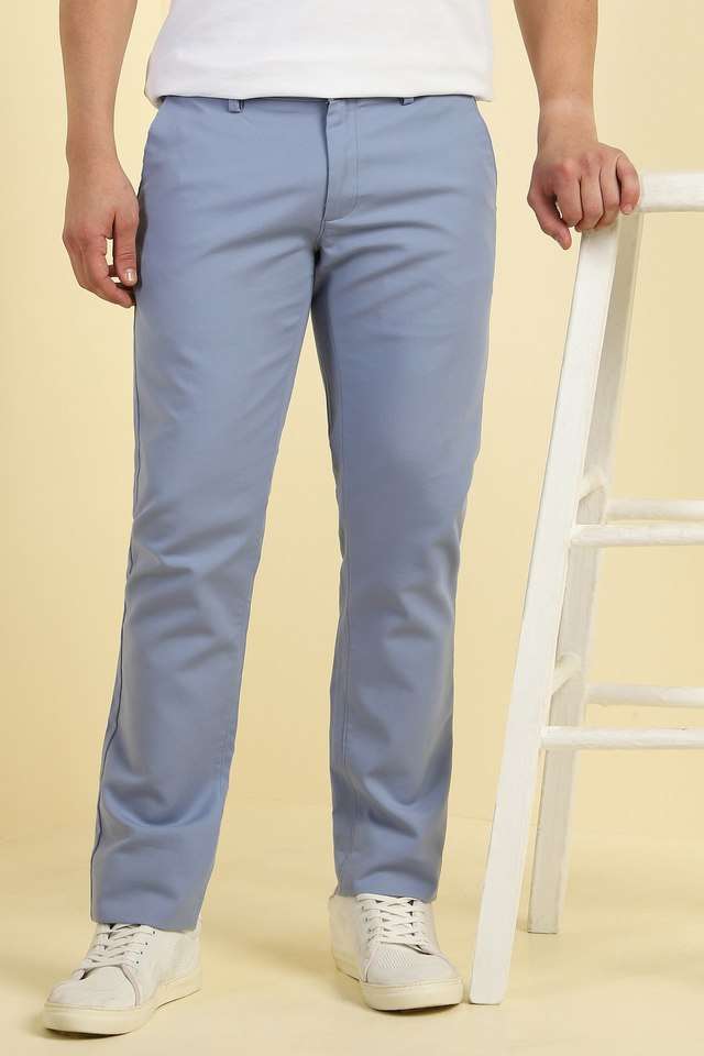 Solid-Cotton-Blend-Super-Slim-Fit-Men-s-Formal-Wear-Trousers