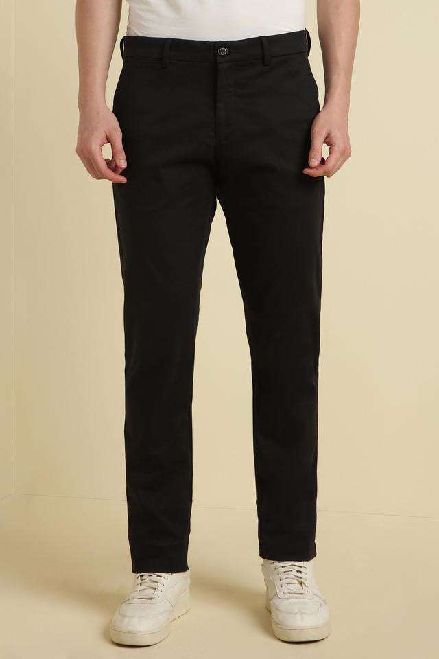 Solid-Cotton-Blend-Super-Slim-Fit-Men-s-Formal-Wear-Trousers