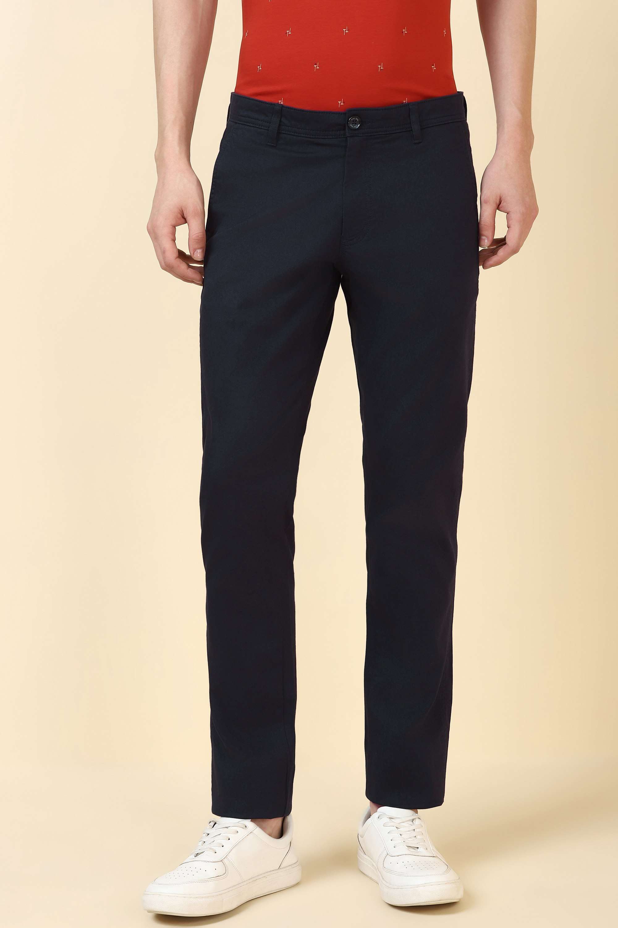 Textured-Cotton-Blend-Slim-Fit-Men-s-Trousers