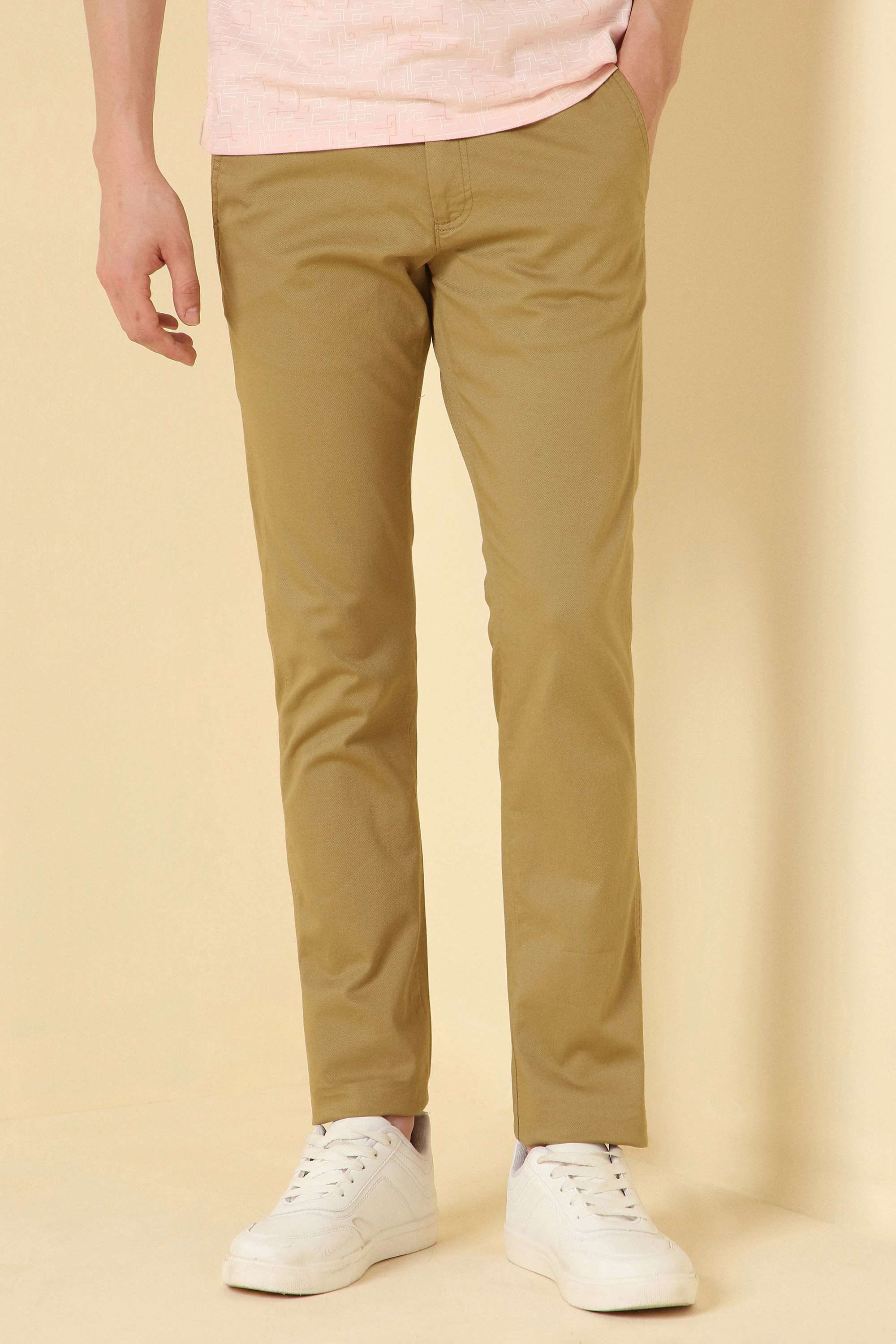 Textured-Cotton-Blend-Slim-Fit-Men-s-Trousers