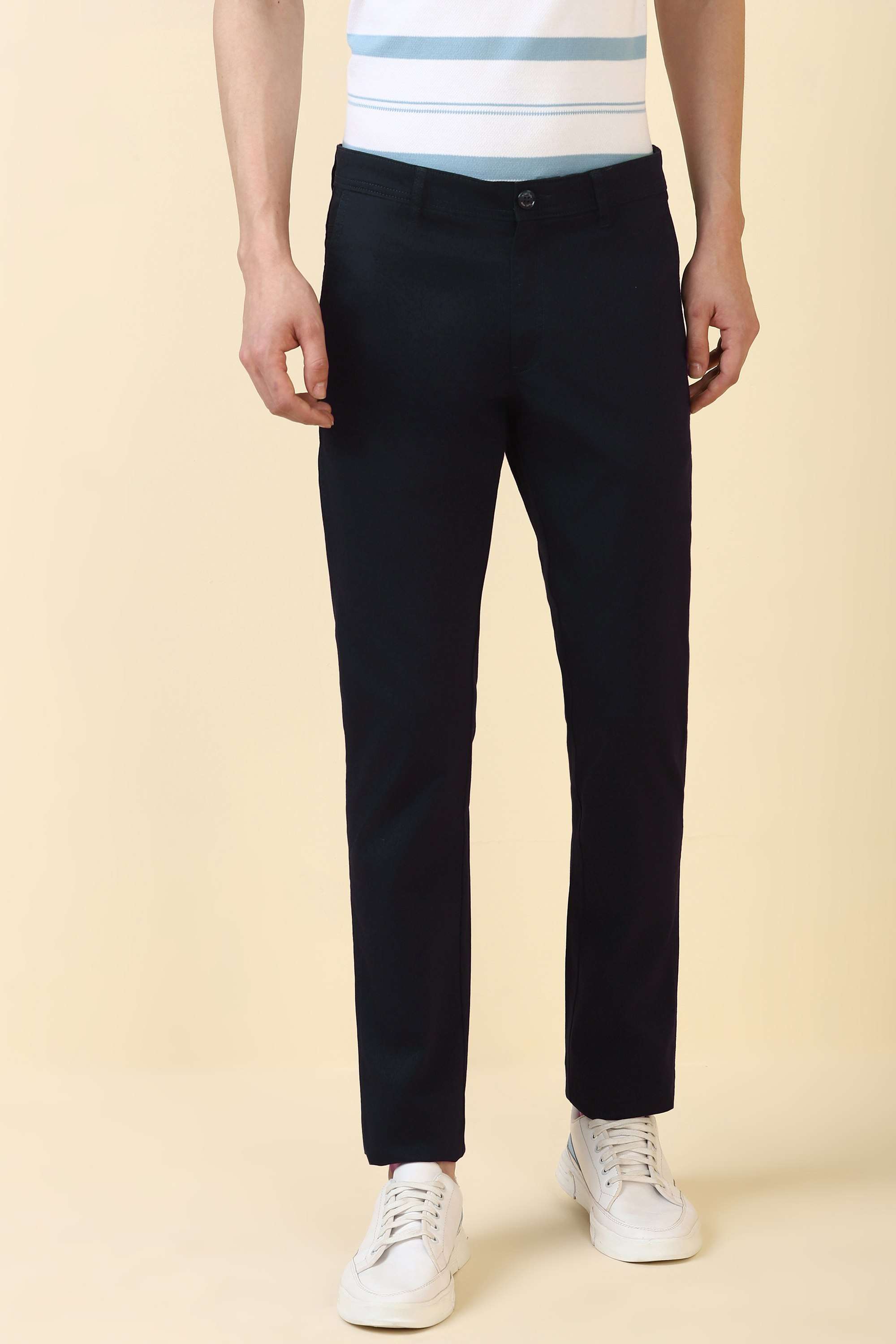 Textured-Cotton-Blend-Slim-Fit-Men-s-Trousers