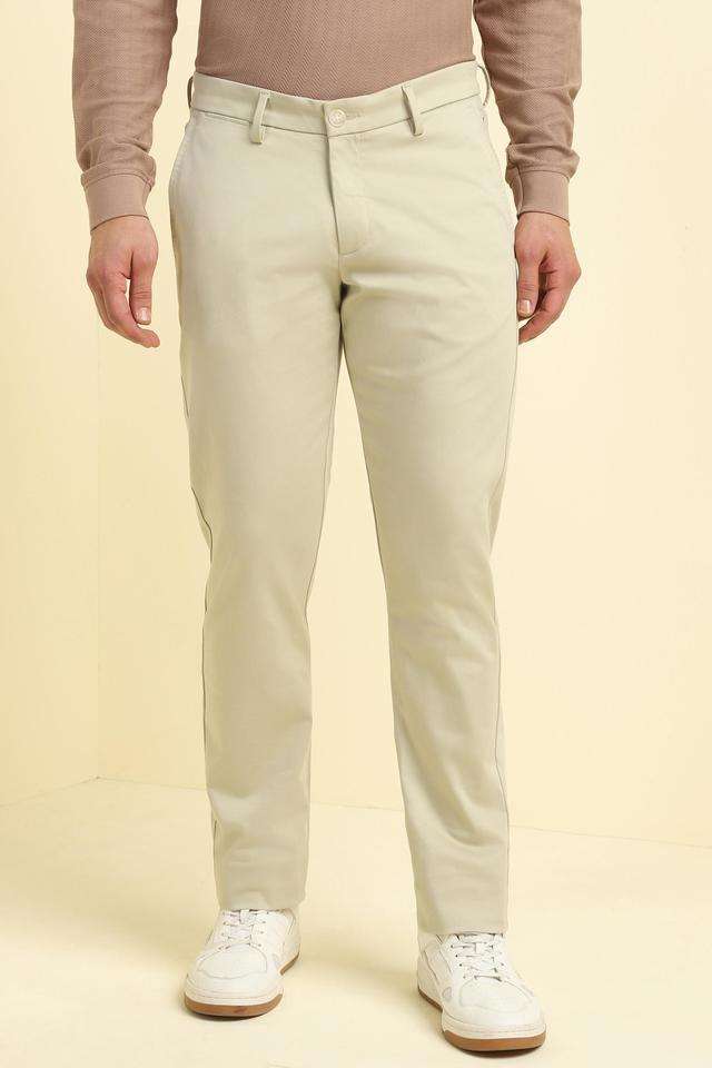 Solid-Cotton-Blend-Super-Slim-Fit-Men-s-Formal-Wear-Trousers