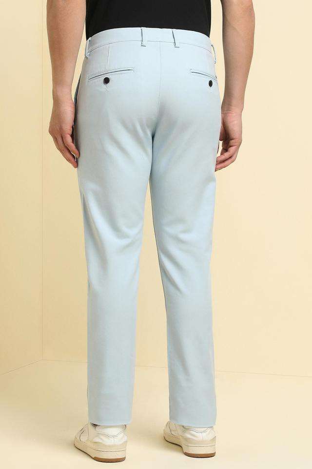 Solid-Cotton-Blend-Super-Slim-Fit-Men-s-Formal-Wear-Trousers