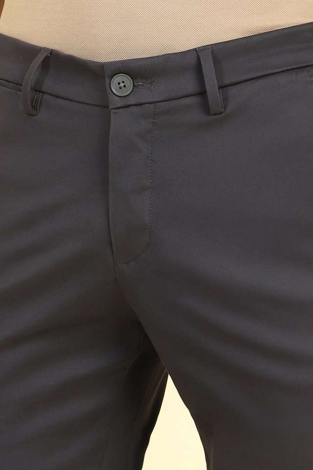 Solid-Cotton-Blend-Super-Slim-Fit-Men-s-Formal-Wear-Trousers