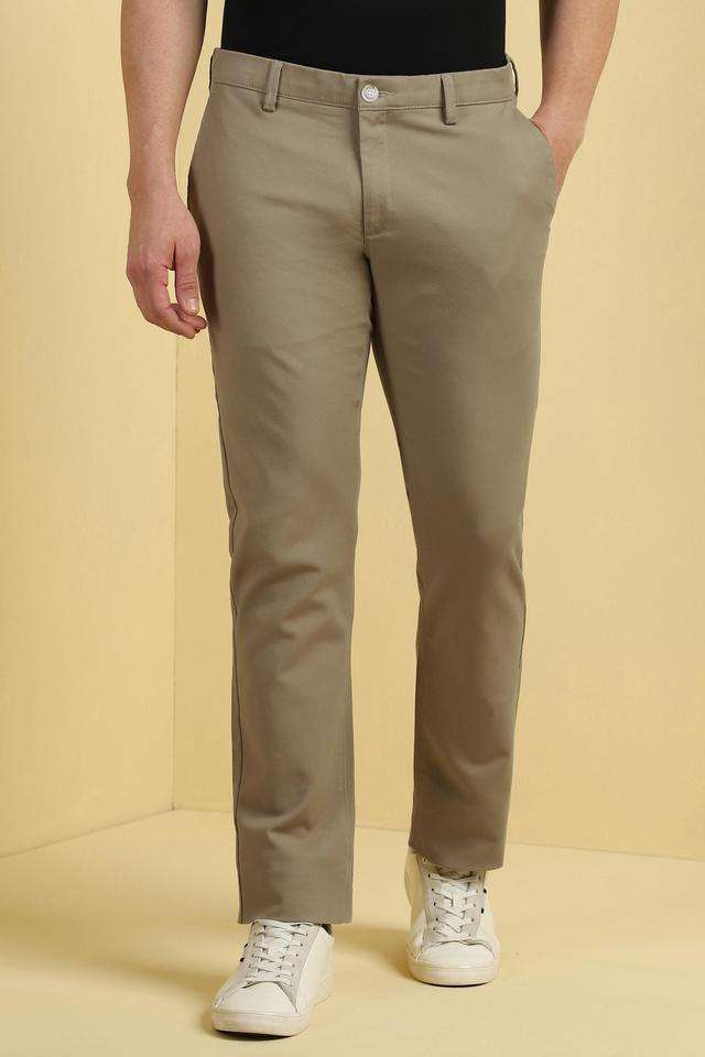 Solid-Cotton-Blend-Super-Slim-Fit-Men-s-Formal-Wear-Trousers