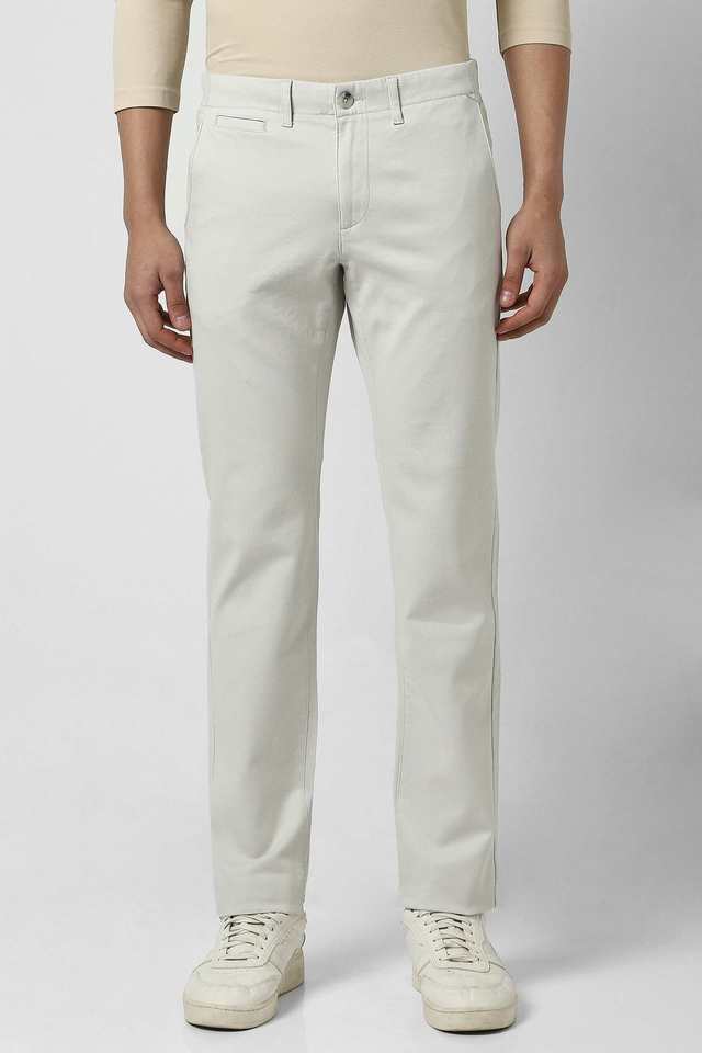 Textured-Cotton-Blend-Slim-Fit-Men-s-Casual-Trousers