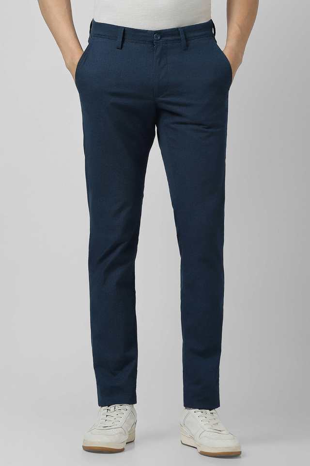Printed-Cotton-Blend-Tapered-Fit-Men-s-Casual-Trousers