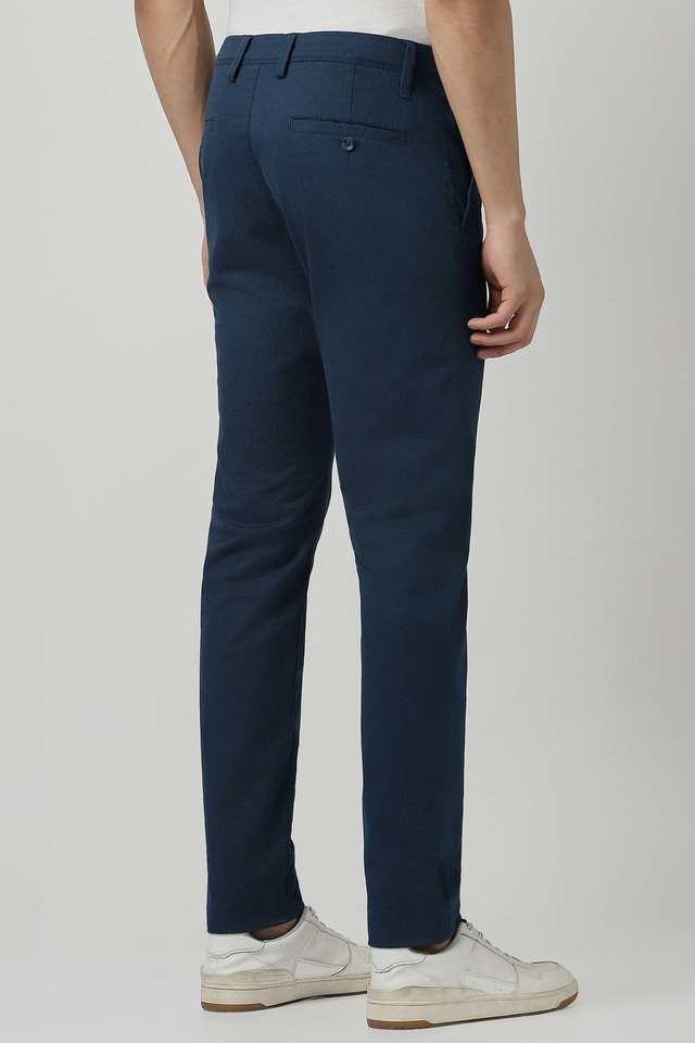 Printed-Cotton-Blend-Tapered-Fit-Men-s-Casual-Trousers