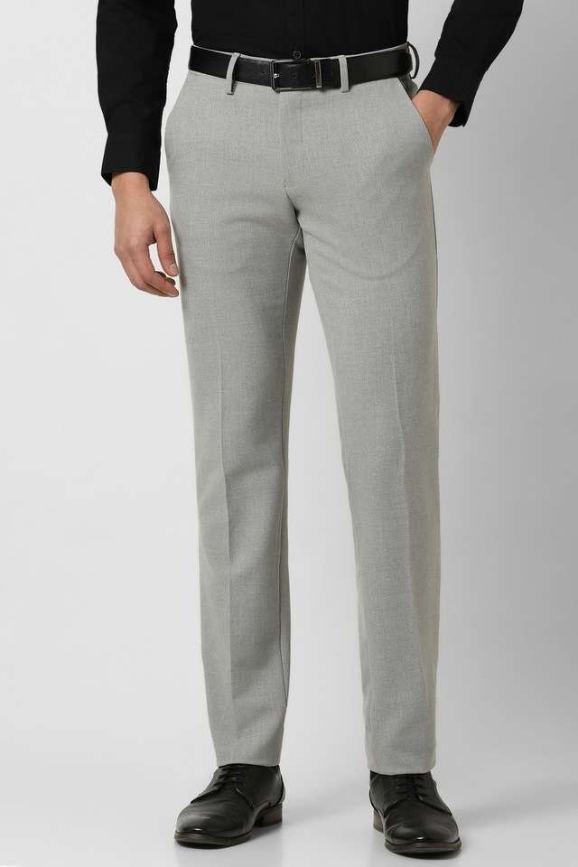 Solid-Blended-Fabric-Super-Slim-Fit-Men-s-Formal-Wear-Trousers