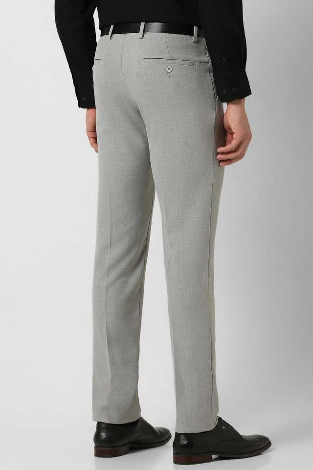 Solid-Blended-Fabric-Super-Slim-Fit-Men-s-Formal-Wear-Trousers