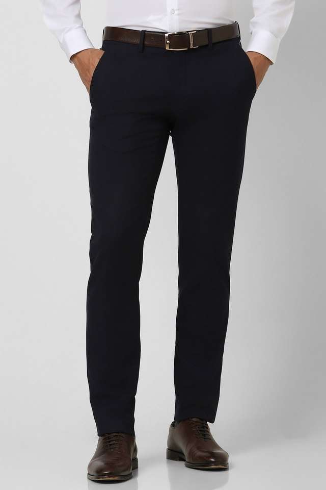 Solid-Blended-Fabric-Super-Slim-Fit-Men-s-Formal-Wear-Trousers