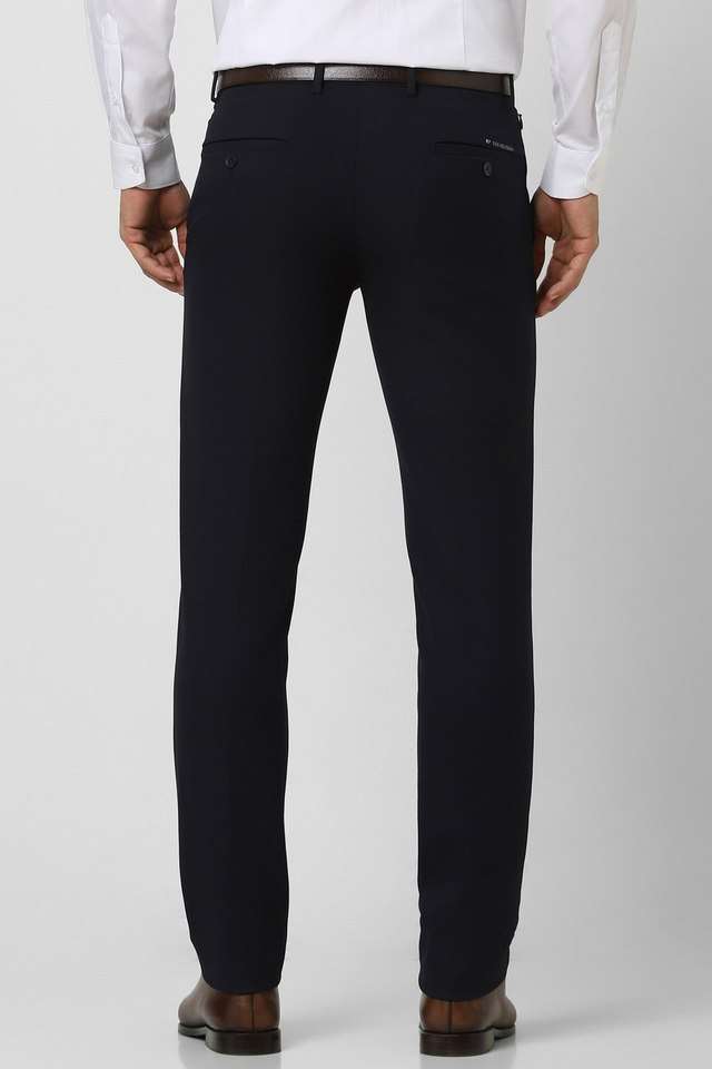 Solid-Blended-Fabric-Super-Slim-Fit-Men-s-Formal-Wear-Trousers