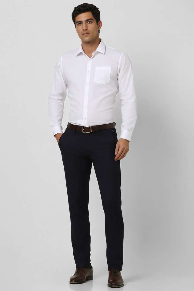 Solid-Blended-Fabric-Super-Slim-Fit-Men-s-Formal-Wear-Trousers