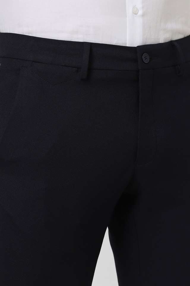 Solid-Blended-Fabric-Super-Slim-Fit-Men-s-Formal-Wear-Trousers