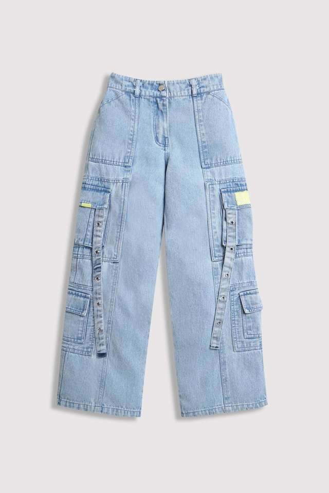 Solid-Cotton-Regular-Fit-Girls-Pants